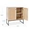 Best Choice Products 2-Door Rattan Storage Cabinet, Accent Furniture, Cupboard w/ Non-Scratch Foot Pads